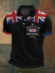 Men's British Proud Printed Polo Shirt