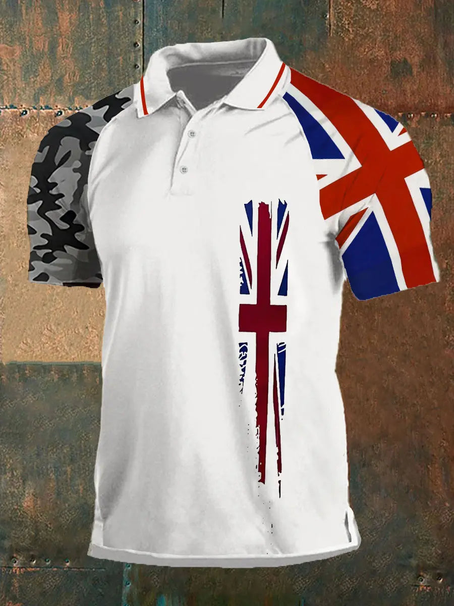 Men's Union Jack Casual Polo Shirt