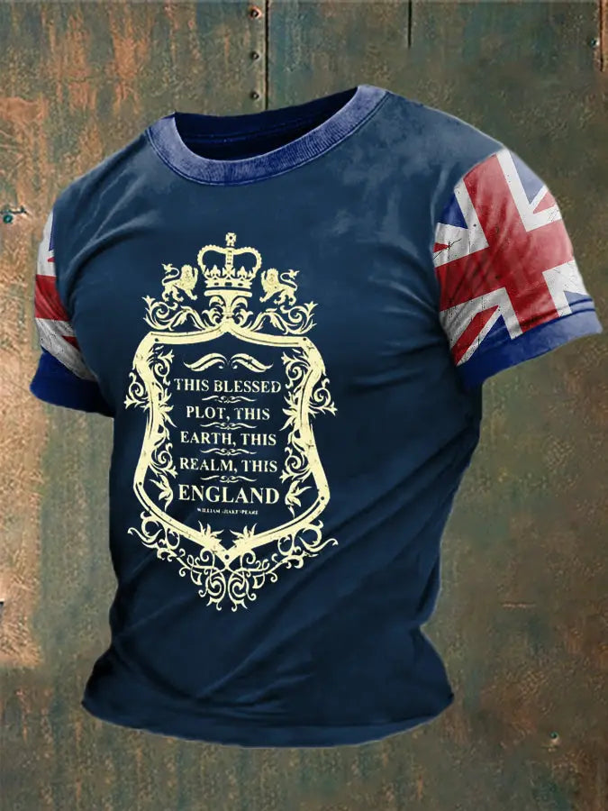 Men's British Shakespeare Printed T-shirt