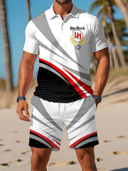 Herren Deutschland Dsa Reich Eisernes Kreuz Lässiger Business-Kurzarm-Polo-Anzug