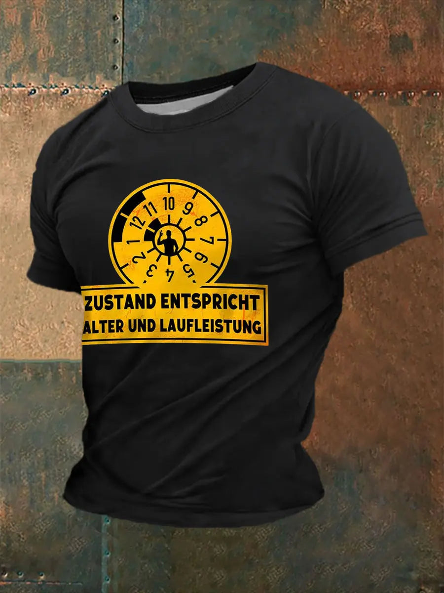 Herren-T-Shirt mit kurzen Ärmeln bedruckt