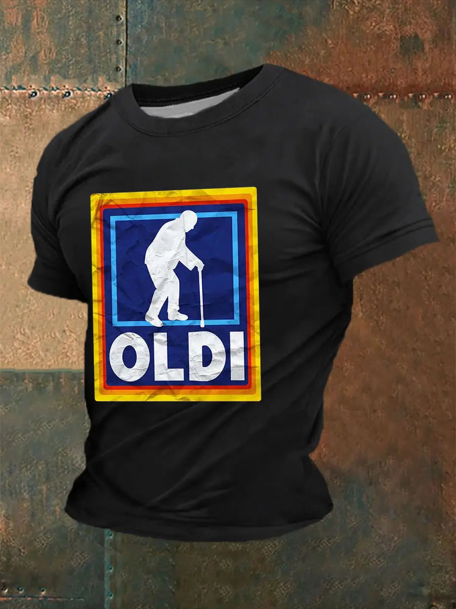 Kurzarm-T-Shirt für Herren OLDI bedruckt