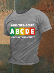 Herren Pfuscher Score bedrucktes Kurzarm-T-Shirt