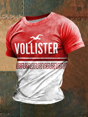 Vollister bedrucktes Kurzarm-T-Shirt für Männer