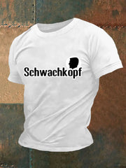 Kurz ärmel iges Herren T-Shirt Schwachkopf