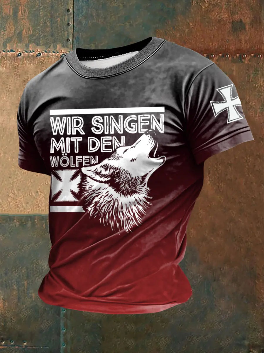 Herren Frei & Böse bedrucktes Kurzarm-T-Shirt