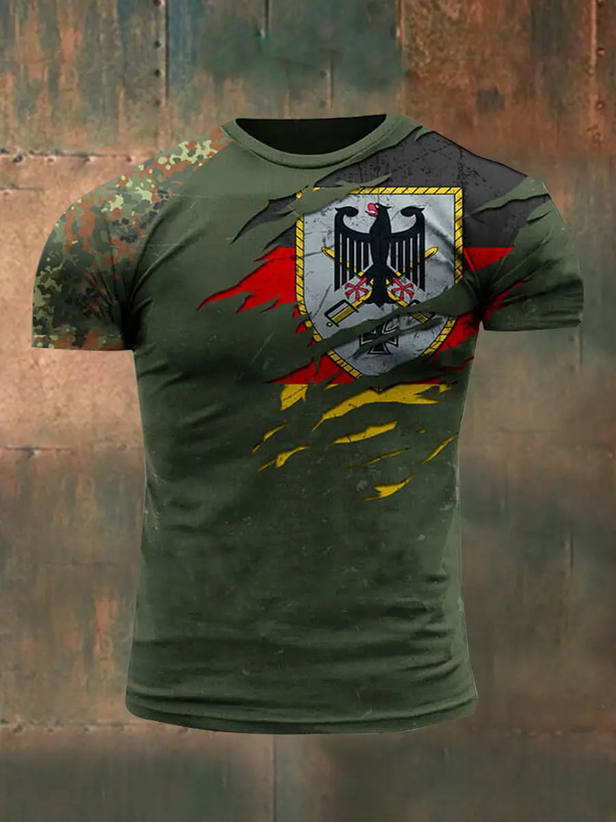 Herren Deutschland Veteran T-Shirt mit kurzen Ärmeln