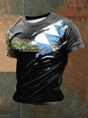 Männer Bavaria bedrucktes Kurzarm-T-Shirt