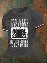Männer sind höher, um ein Bayer-T-Shirt zu sein