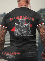 Herren Stahl brüder T-Shirt mit kurzen Ärmeln