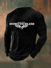 Langarm-T-Shirt für Herren mit Totenflügel