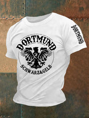Männer Dortmund bedrucktes Kurzarm-T-Shirt