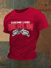 Herren Eiserne Liebe Berlin Imitation Baumwoll-Kurzarm-T-Shirt