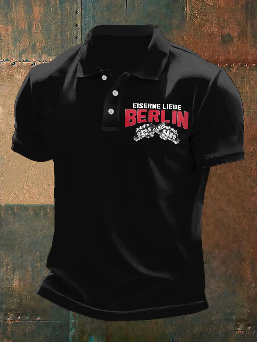 Herren Eiserne Liebe Berlin Drei-Knopf-Tweed-Top