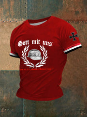Männer Der Stahlhelm bedrucktes Kurzarm-T-Shirt