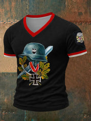 Männer Der Stahlhelm bedrucktes Kurzarm-T-Shirt