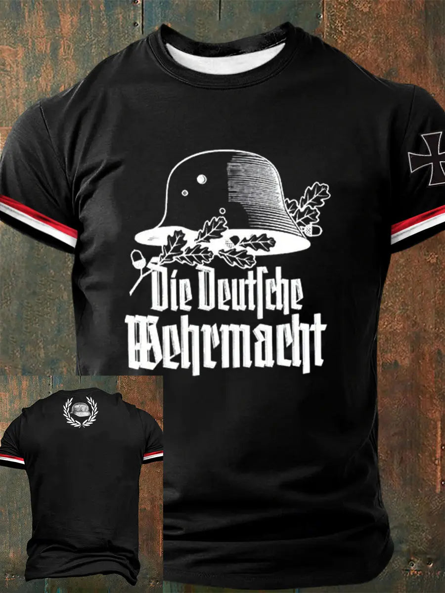 Männer Der Stahlhelm bedrucktes Kurzarm-T-Shirt
