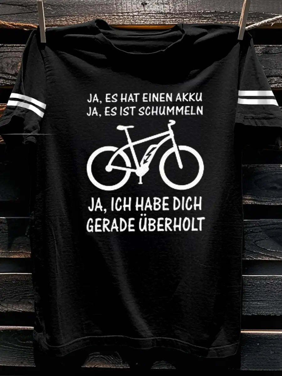 Herren Fahrrad fahren Bedrucktes Kurzarm-T-Shirt
