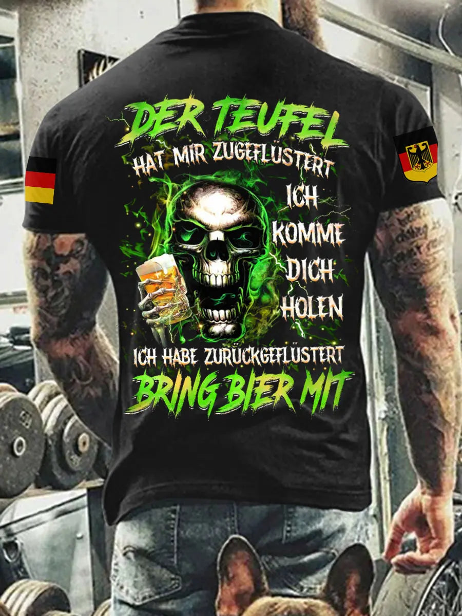Herren BRING BIER MIT VOLLSTÄNDIGER DRUCK Bedrucktes T-Shirt