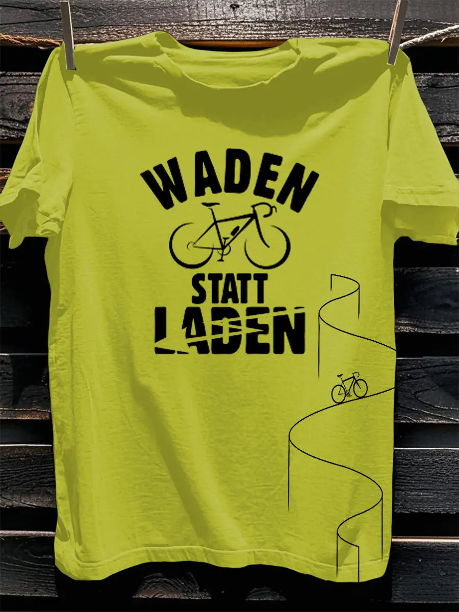 Herren Fahrrad fahren Bedrucktes Kurzarm-T-Shirt