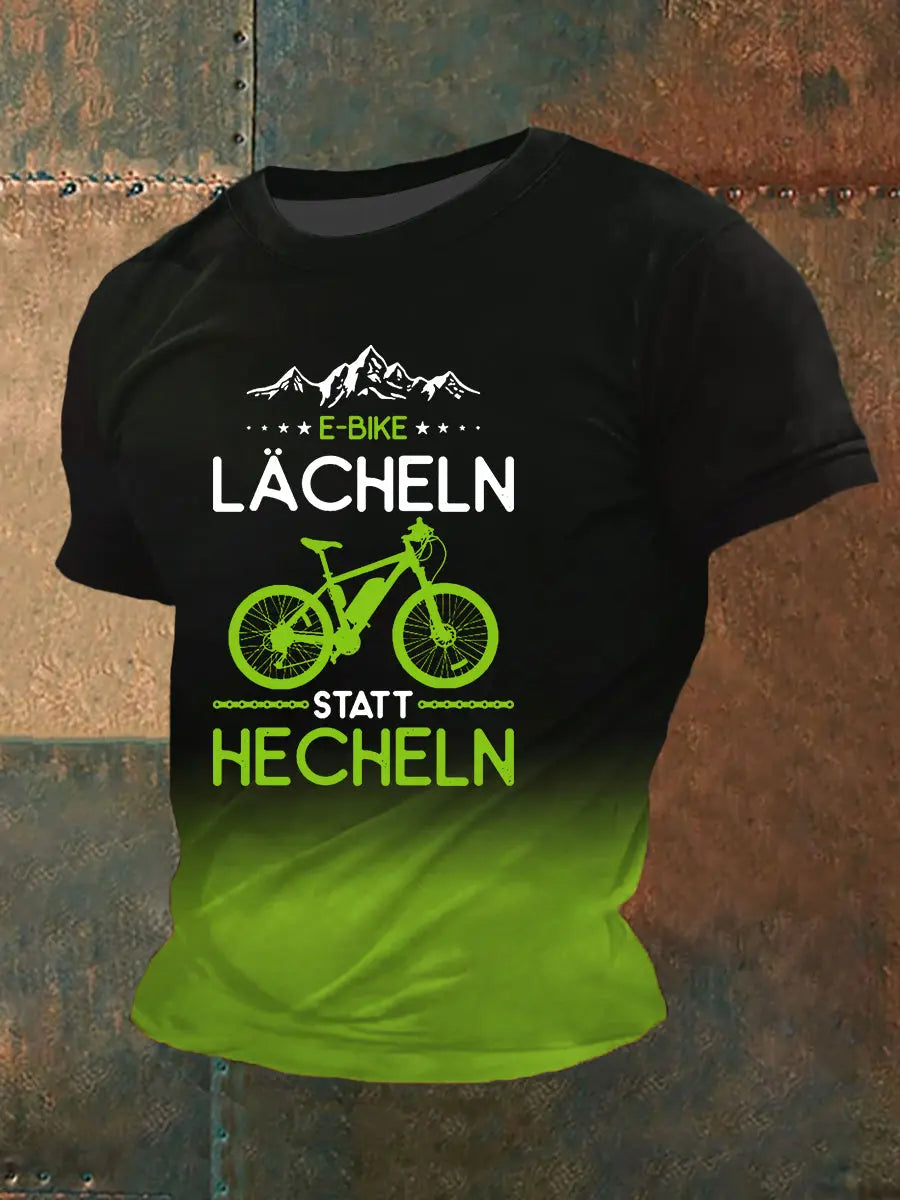 Herren Shirt Lächeln Statt Hecheln Kurzarm T-Shirt