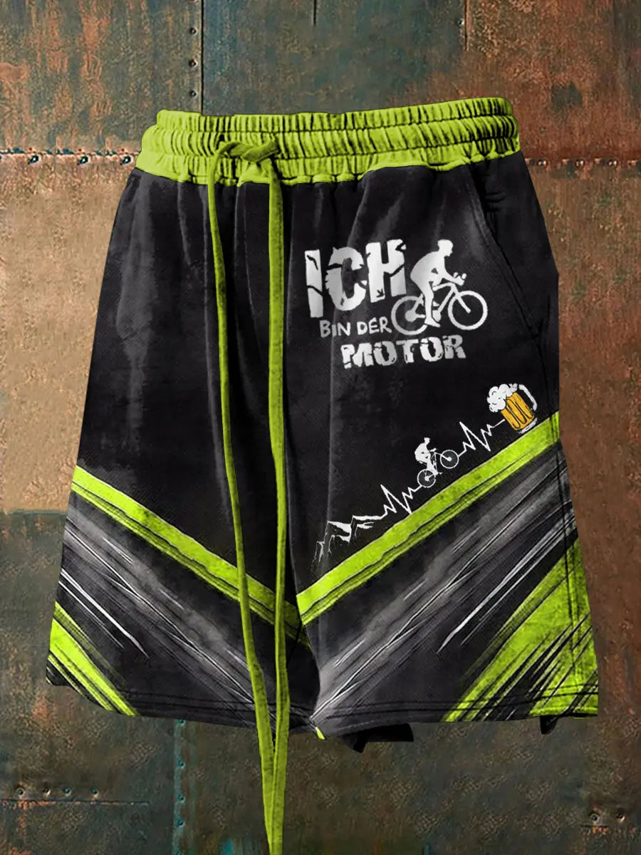 Herren Fahrrad fahren Print Shorts