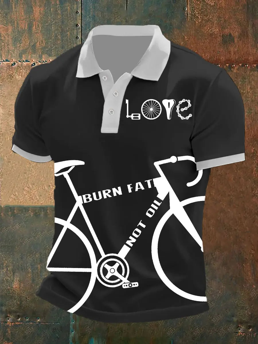 Herren-T-Shirt mit brennende Fett-nicht Öl-Sshort-Ärmel