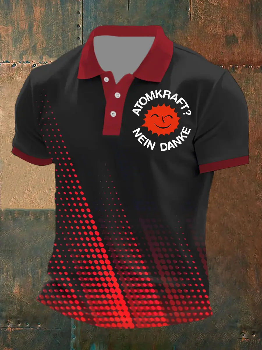 Kurzarm-T-Shirt für Männer Atomkraft Nein Danke