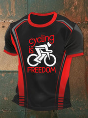 Männer Radfahren ist Freiheit kurze Ärmel T-Shirt