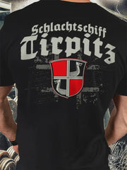 Herren schlachts chiff Tirpitz bedrucktes Kurzarm-T-Shirt