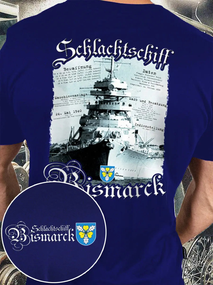 Herren schlachts chiff Bismarck bedrucktes Kurzarm-T-Shirt