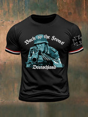 Deutschland bedrucktes T-Shirt für Herren zurück nach vorne