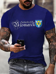 Herren schlachts chiff Bismarck bedrucktes Kurzarm-T-Shirt