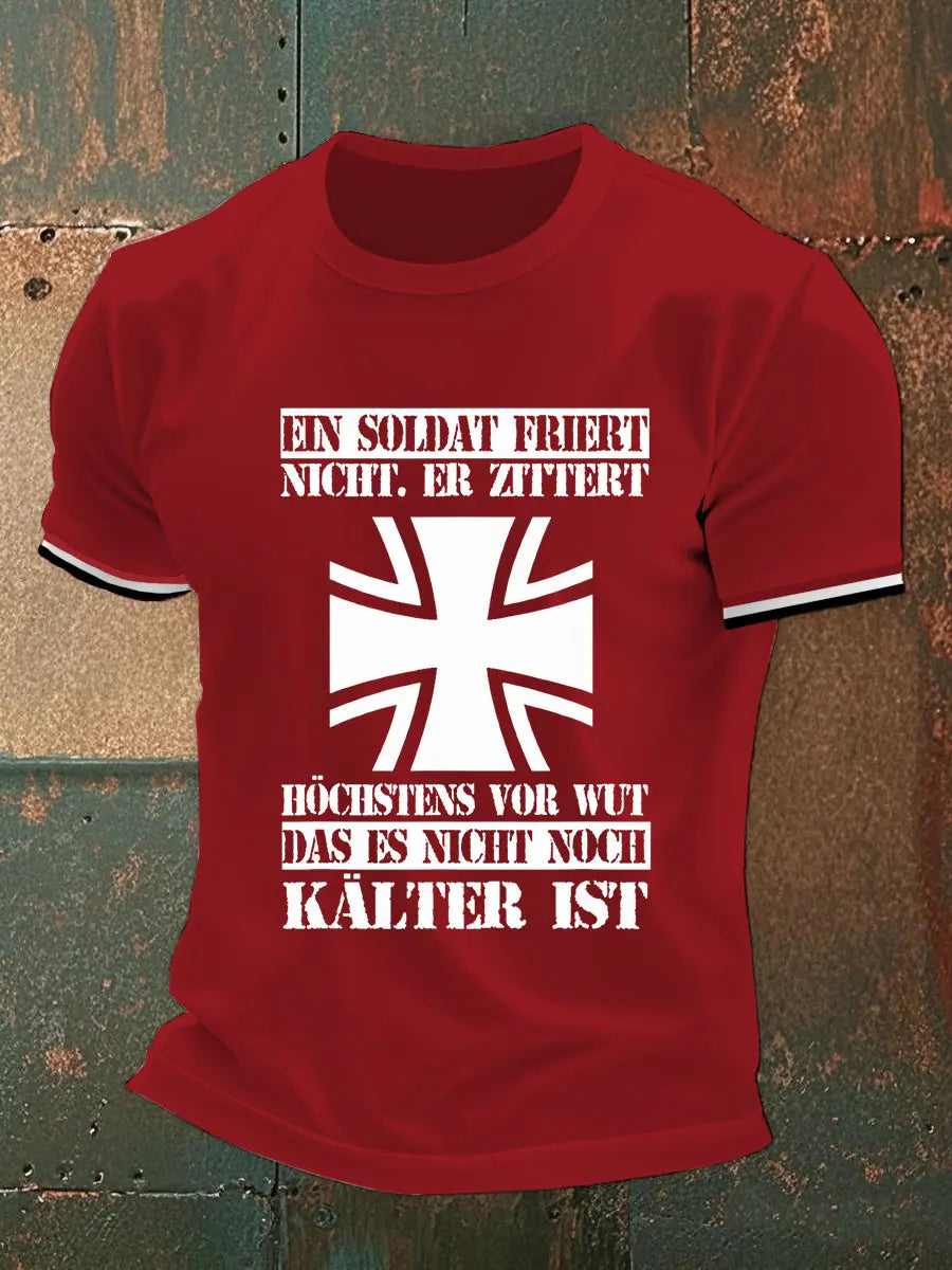 Männer deutsche Armee Soldaten kurze Ärmel T-Shirt