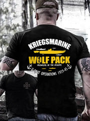 Kriegsmarin-bedrucktes Kurzarm-T-Shirt für Männer