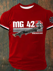 Herren Mg42 bedrucktes Kurzarm-T-Shirt