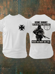 Herren Keine Sorge Wenn Du Den Schuss Horen Kannst Warst Du Nicht Das Ziel Bedrucktes T-Shirt