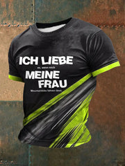 Fahre bedrucktes Kurzarm-T-Shirt für Männer