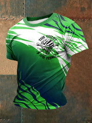 Fahre bedrucktes Kurzarm-T-Shirt für Männer