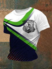 Fahre bedrucktes Kurzarm-T-Shirt für Männer