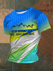 Fahre bedrucktes Kurzarm-T-Shirt für Männer