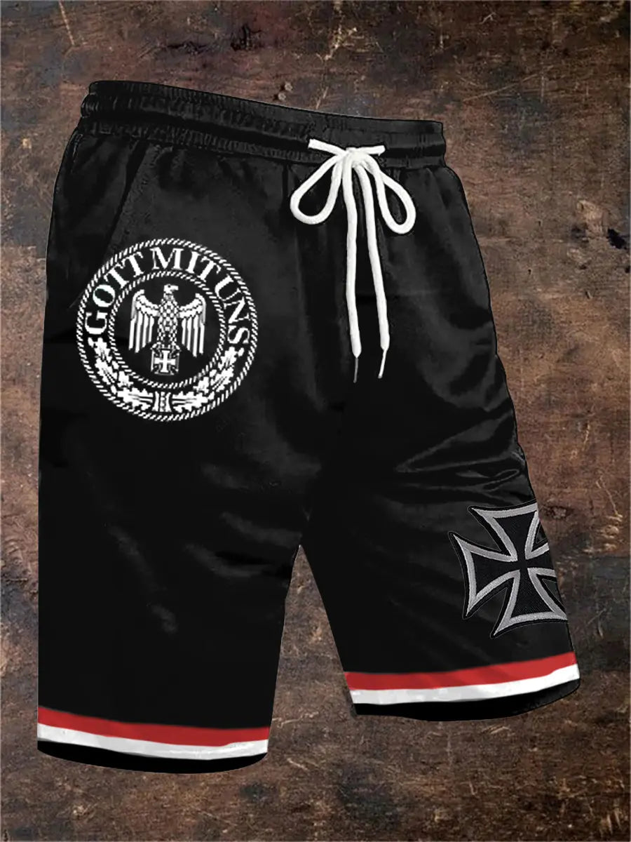 Herren Gott mit uns Print Shorts