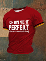 Herren Ich Bin Nicht Perfekt Bedrucktes Kurzarm-T-Shirt