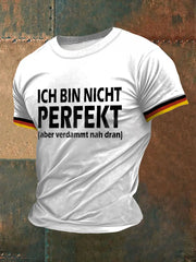 Herren Ich Bin Nicht Perfekt Bedrucktes Kurzarm-T-Shirt