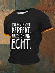 Herren Ich Bin Nicht Perfekt Bedrucktes Kurzarm-T-Shirt