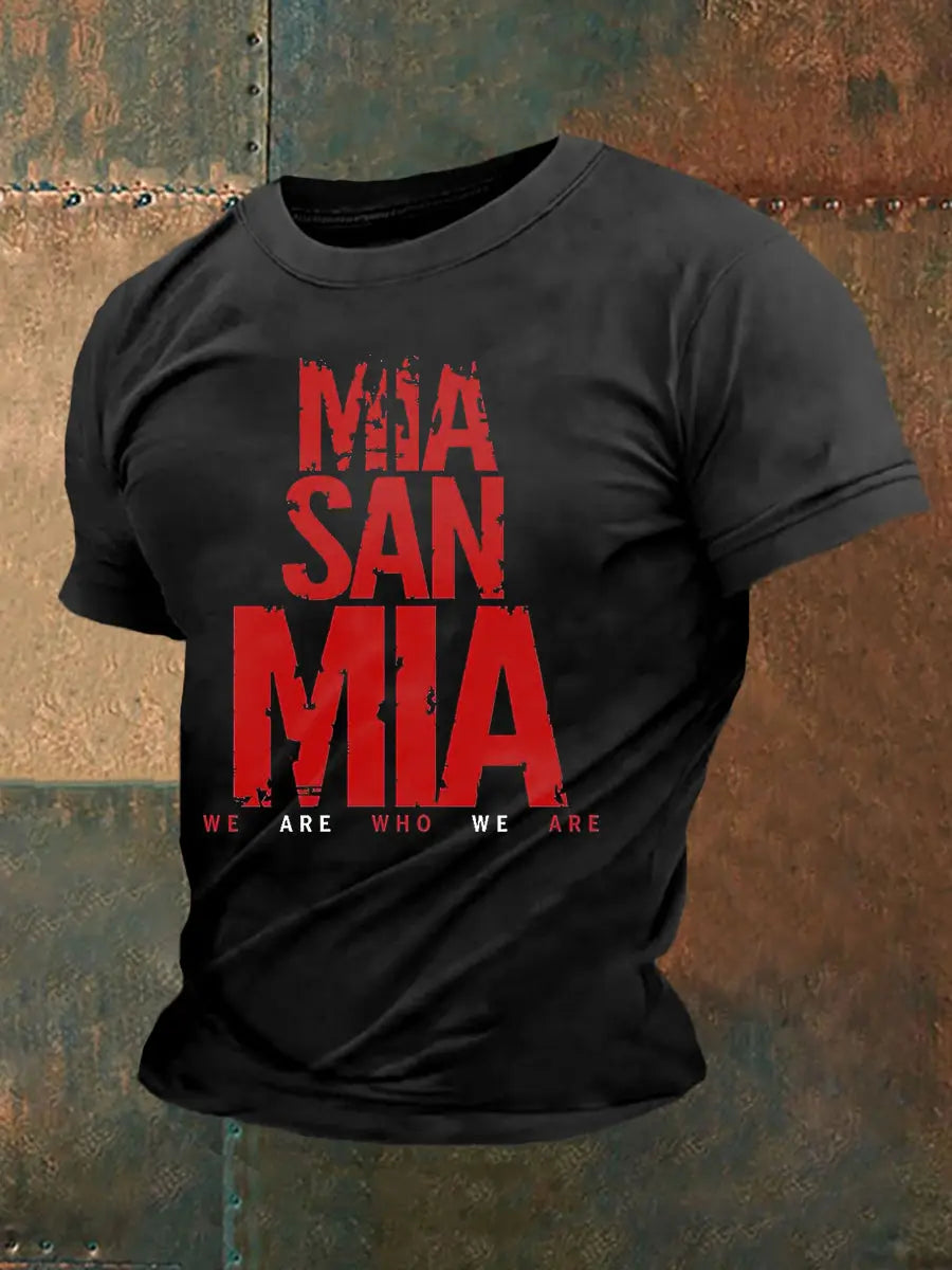 Männer Mia San Mia T-Shirt mit kurzen Ärmeln
