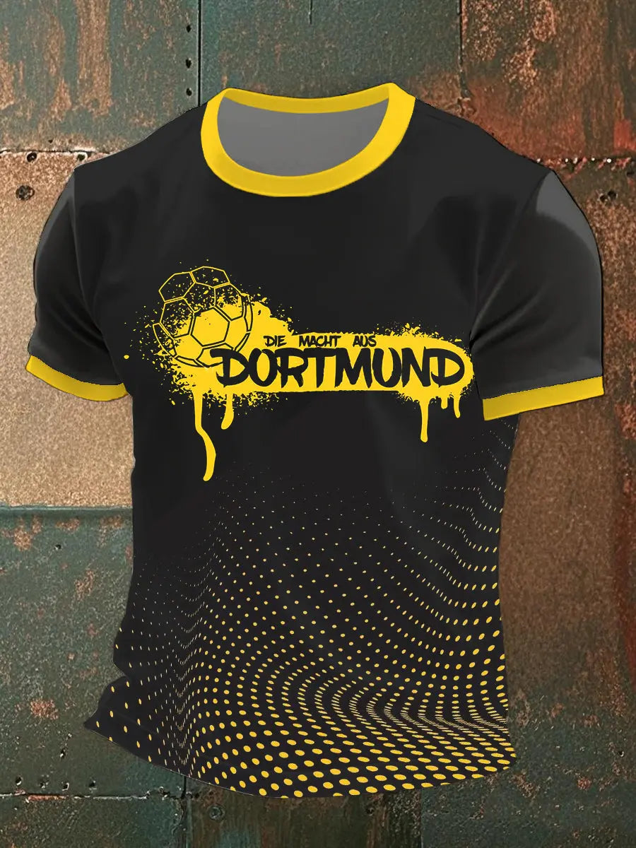 Männer Dortmund Fußball kurze Ärmel T-Shirt