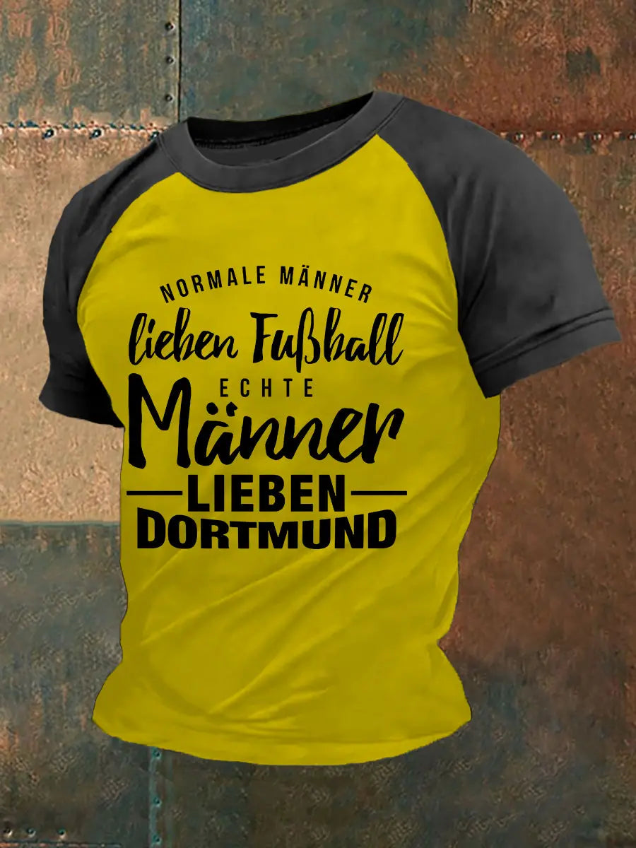 Echte Männer Lieben Dortmund T-Shirt mit kurzen Ärmeln