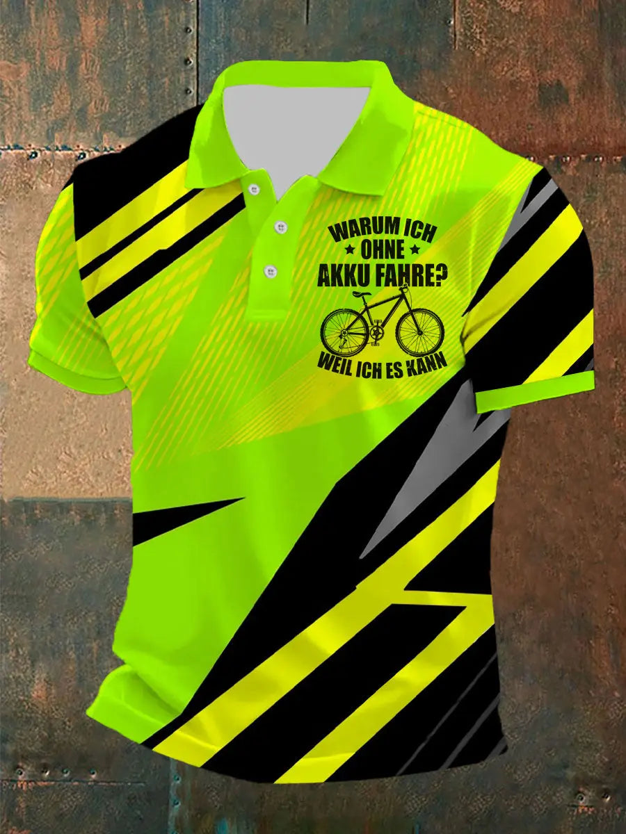 Herren Warum Ich Ohne Akku Fahre Weil Ich Es Kann Shirt