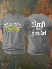 Männer Männer Männer bedrucktes Kurzarm-T-Shirt